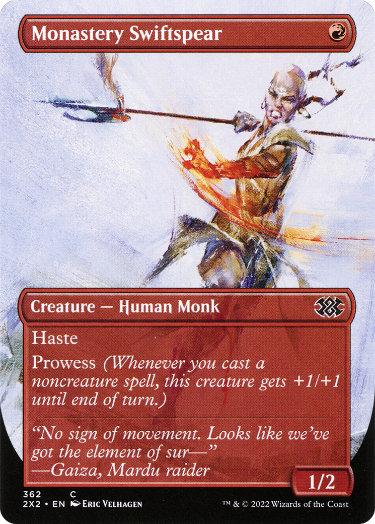 Monastery Swiftspear (Borderless Alternate Art) [Double Masters 2022]-1