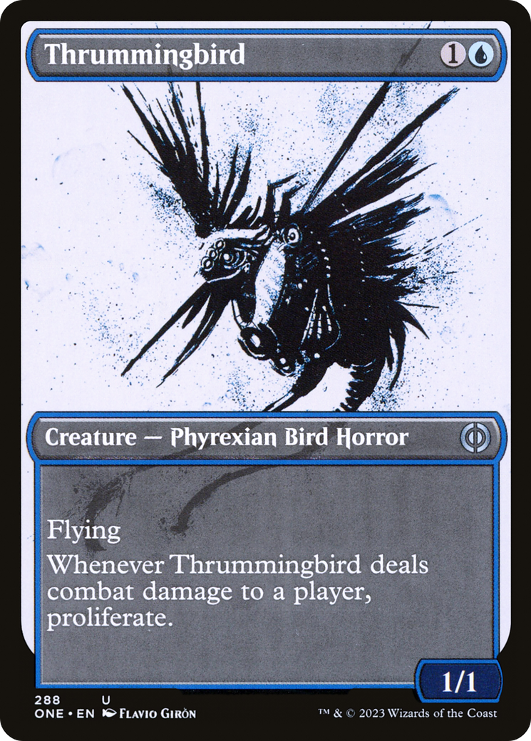 Thrummingbird (Showcase) (ONE-288) - Phyrexia: All Will Be One: (Showcase)-1
