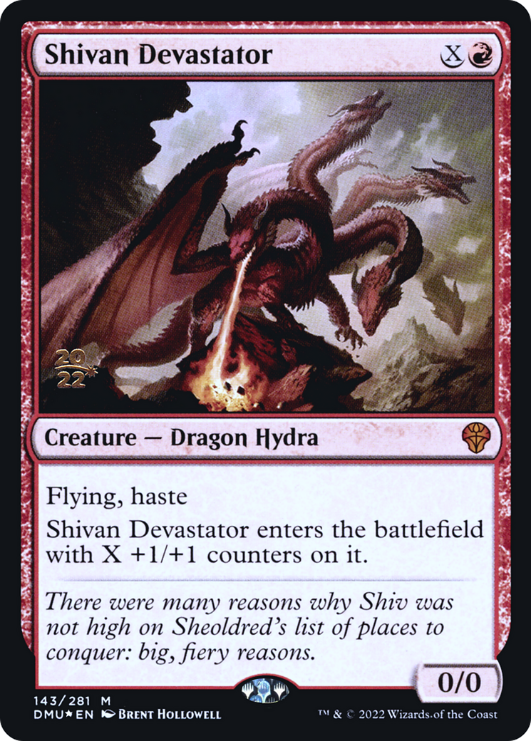 Shivan Devastator [Dominaria United Prerelease Promos]-1