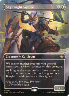 Skyknight Squire (Borderless) (Mana Foil) [Foundations]-1
