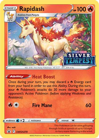 Rapidash (SWSH270) (Prerelease) [Sword & Shield: Black Star Promos]-1