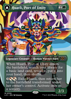 Huatli, Poet of Unity // Roar of the Fifth People (Borderless) [The Lost Caverns of Ixalan]-3