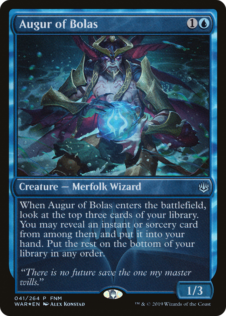 Augur of Bolas (FNM) [War of the Spark Promos]-1