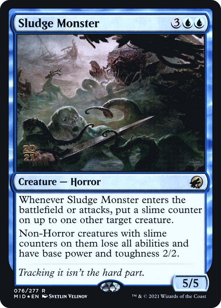 Sludge Monster [Innistrad: Midnight Hunt Prerelease Promos]-1