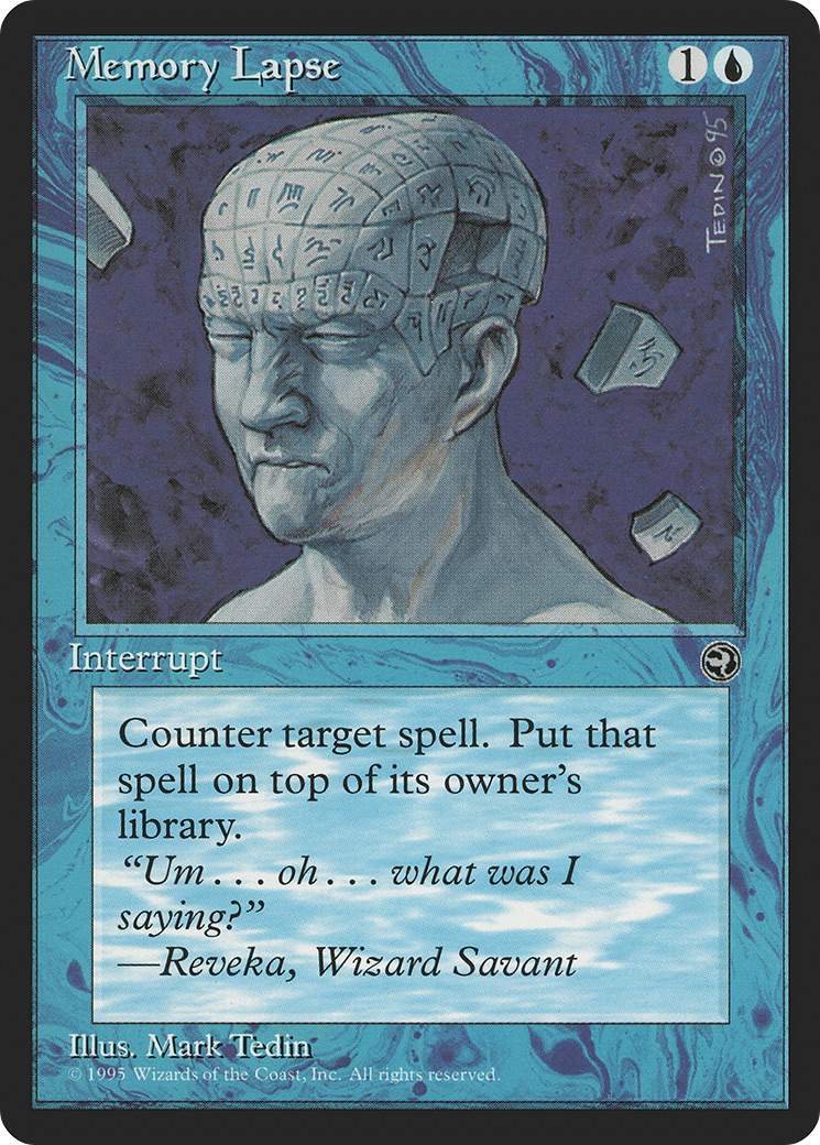 Memory Lapse (Reveka Flavor Text) [Homelands]-1