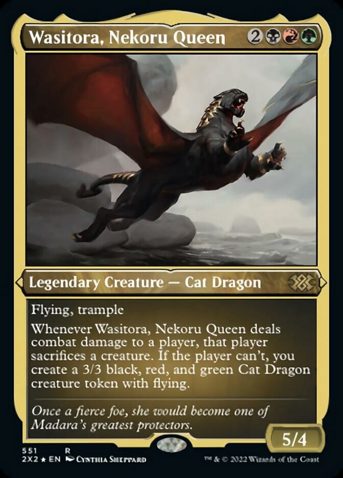Wasitora, Nekoru Queen (Foil Etched) [Double Masters 2022]-1