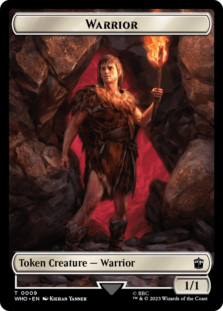 Warrior // Dinosaur Double-Sided Token [Doctor Who Tokens]-1