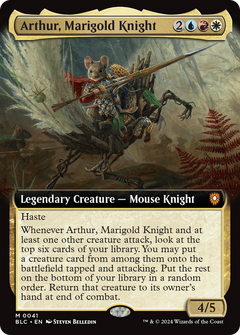 Arthur, Marigold Knight (Extended Art) [Bloomburrow Commander]-1