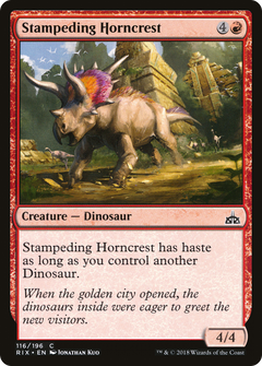 Stampeding Horncrest [Rivals of Ixalan]-1
