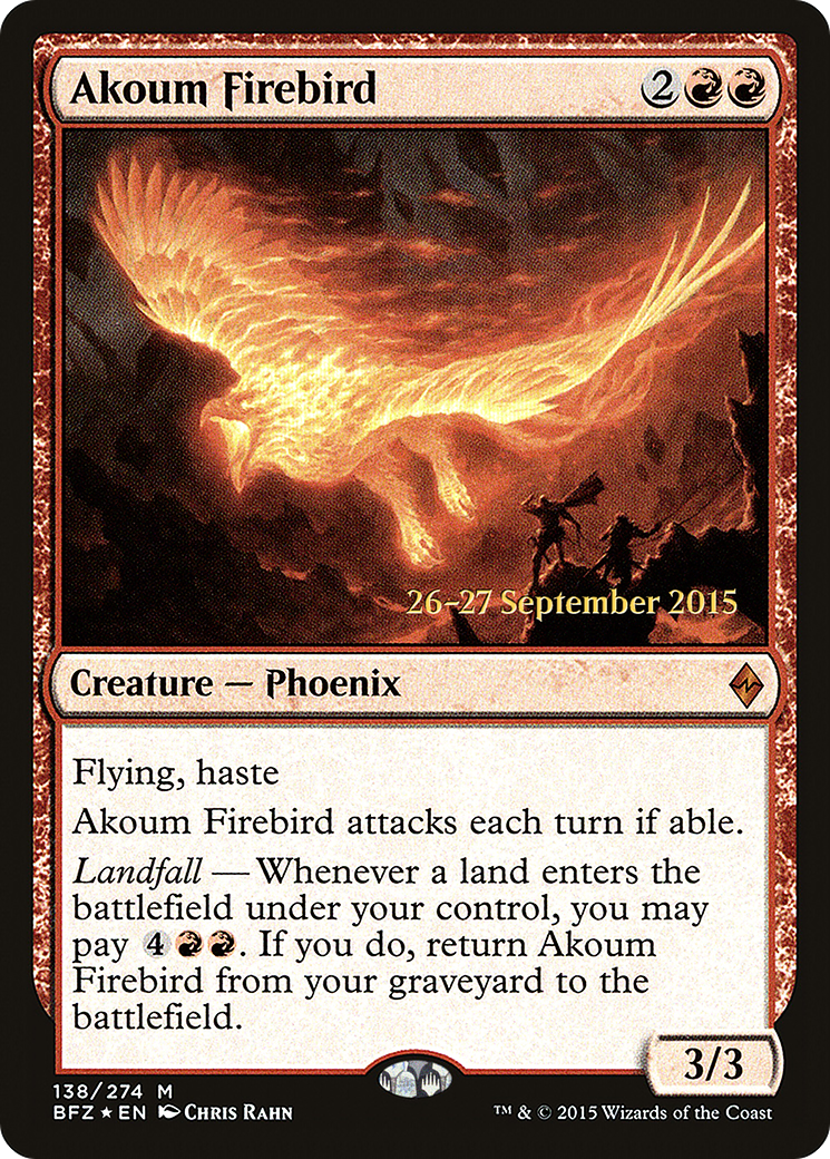 Akoum Firebird [Battle for Zendikar Prerelease Promos]-1