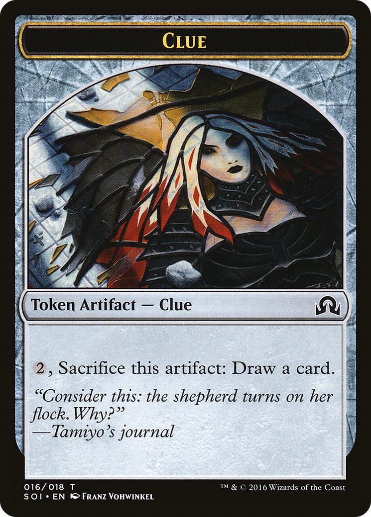 Clue Token (016/018) [Shadows over Innistrad Tokens]-1
