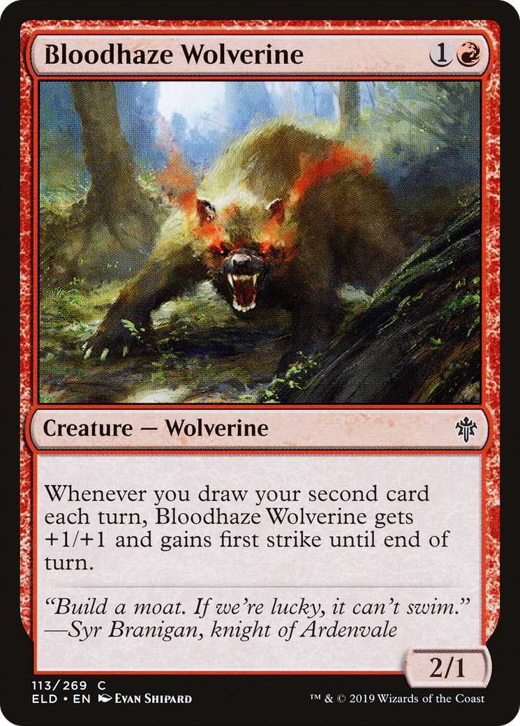 Bloodhaze Wolverine [Throne of Eldraine]-1