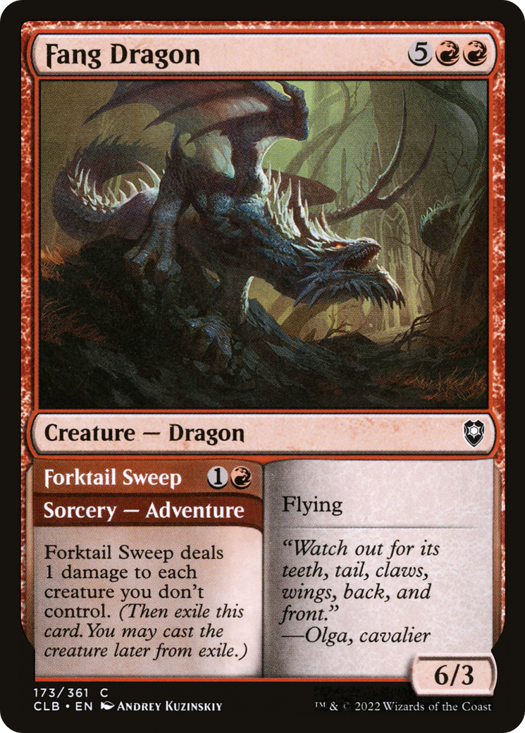 Fang Dragon // Forktail Sweep [Commander Legends: Battle for Baldur's Gate]-1