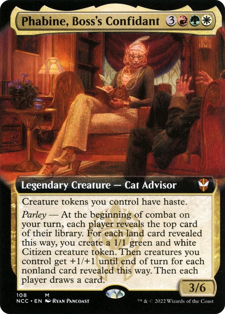 Phabine, Boss's Confidant (Extended Art) [Streets of New Capenna Commander]-1