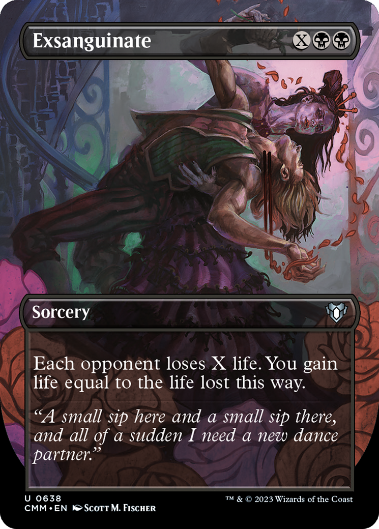 Exsanguinate (Borderless Alternate Art) [Commander Masters]-1