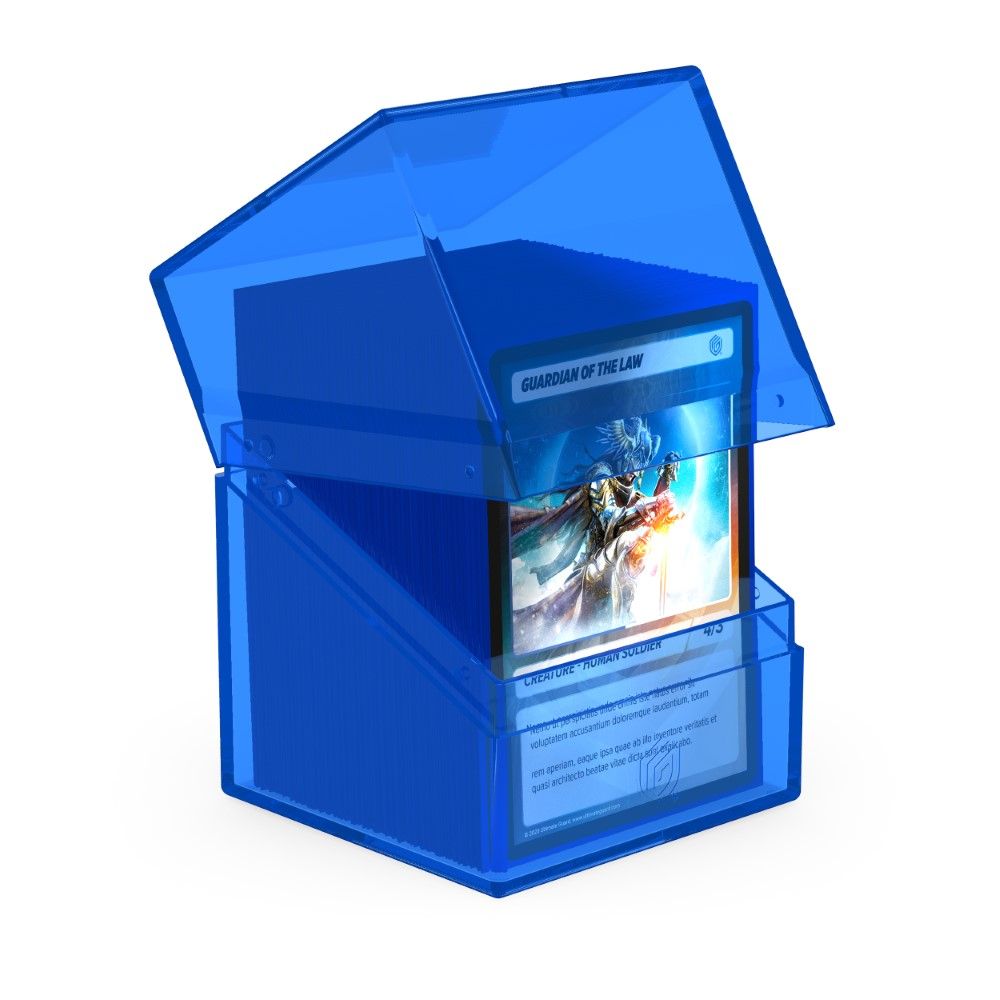 Ultimate Guard: Deck Box – Boulder 100+ – Clear: Sapphire-1