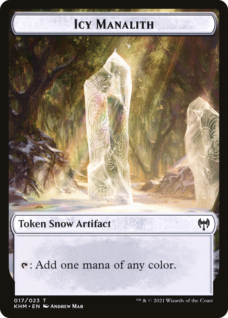 Icy Manalith Token (KHM-017) - Kaldheim Tokens: (snow) Foil-1
