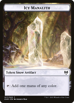 Icy Manalith Token (KHM-017) - Kaldheim Tokens: (snow) Foil-1