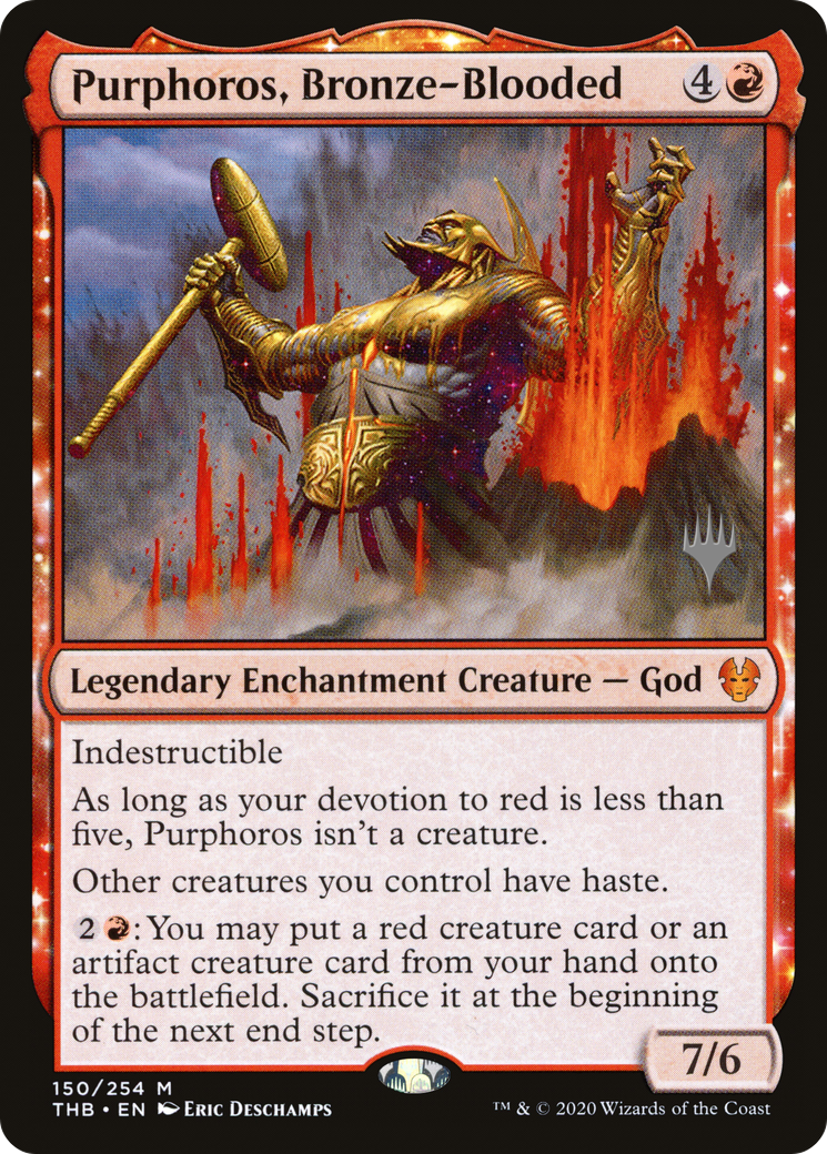 Purphoros, Bronze-Blooded (Promo Pack) [Theros Beyond Death Promos]-1