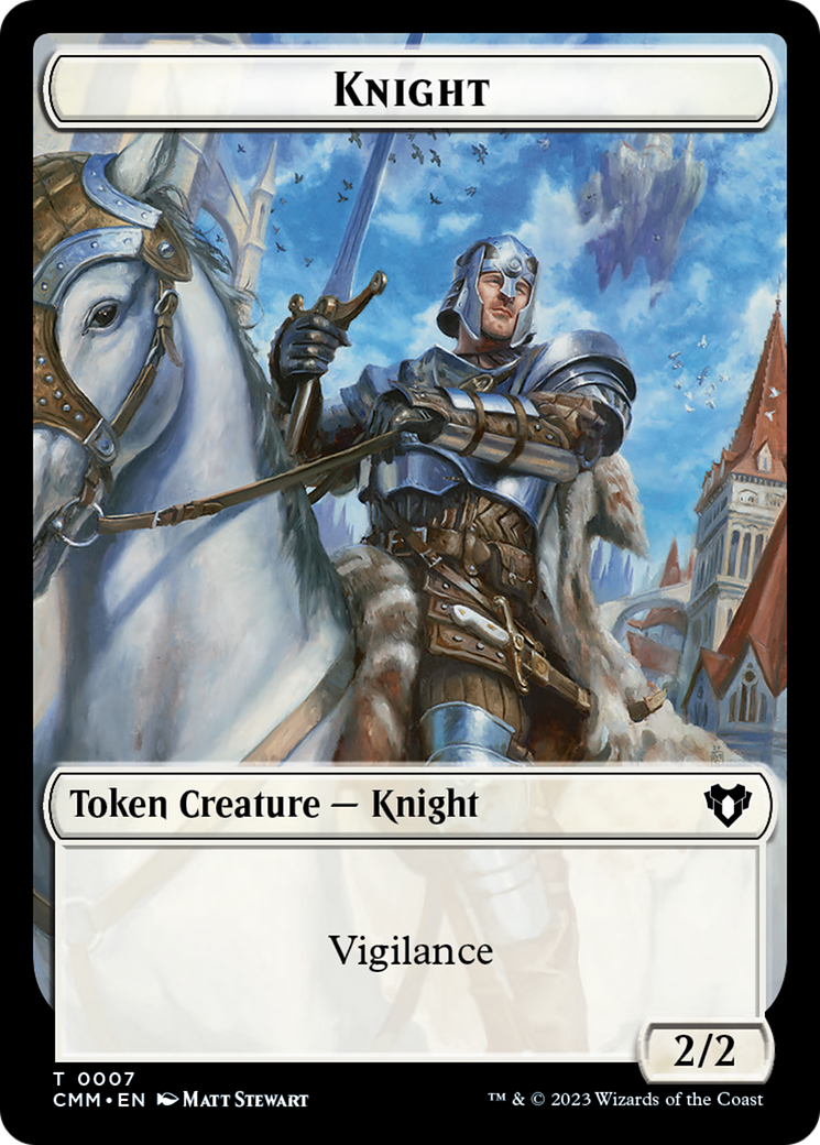 Knight (TCMM-007) - Commander Masters Tokens-1