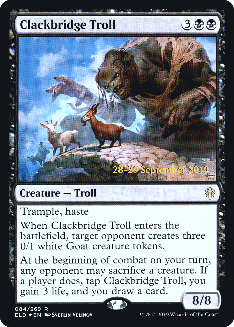 Clackbridge Troll [Throne of Eldraine Prerelease Promos]-1