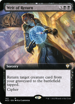 Writ of Return (Extended Art) (NCC-143) - New Capenna Commander: (Extended Art)-1
