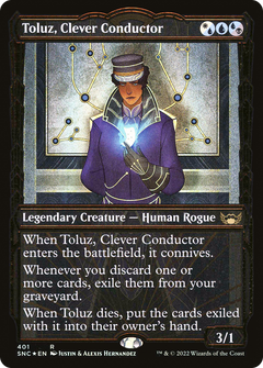 Toluz, Clever Conductor (Showcase Golden Age Gilded Foil) [Streets of New Capenna]-1