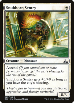 Snubhorn Sentry [Rivals of Ixalan]-1