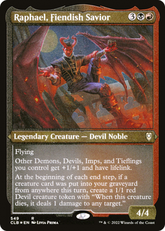 Raphael, Fiendish Savior (CLB-549) - Commander Legends: Battle for Baldur's Gate Etched Foil-1
