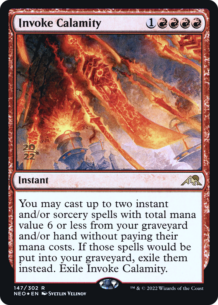 Invoke Calamity [Kamigawa: Neon Dynasty Prerelease Promos]-1