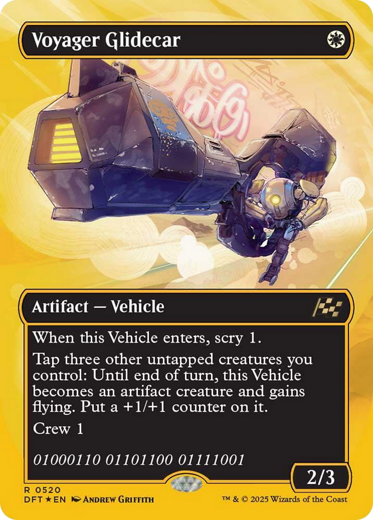 Voyager Glidecar (Borderless) (First-Place Foil) [Aetherdrift]-1