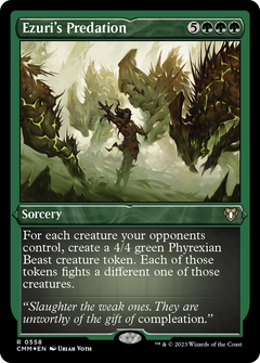 Ezuri's Predation (CMM-558) - Commander Masters Etched Foil-1