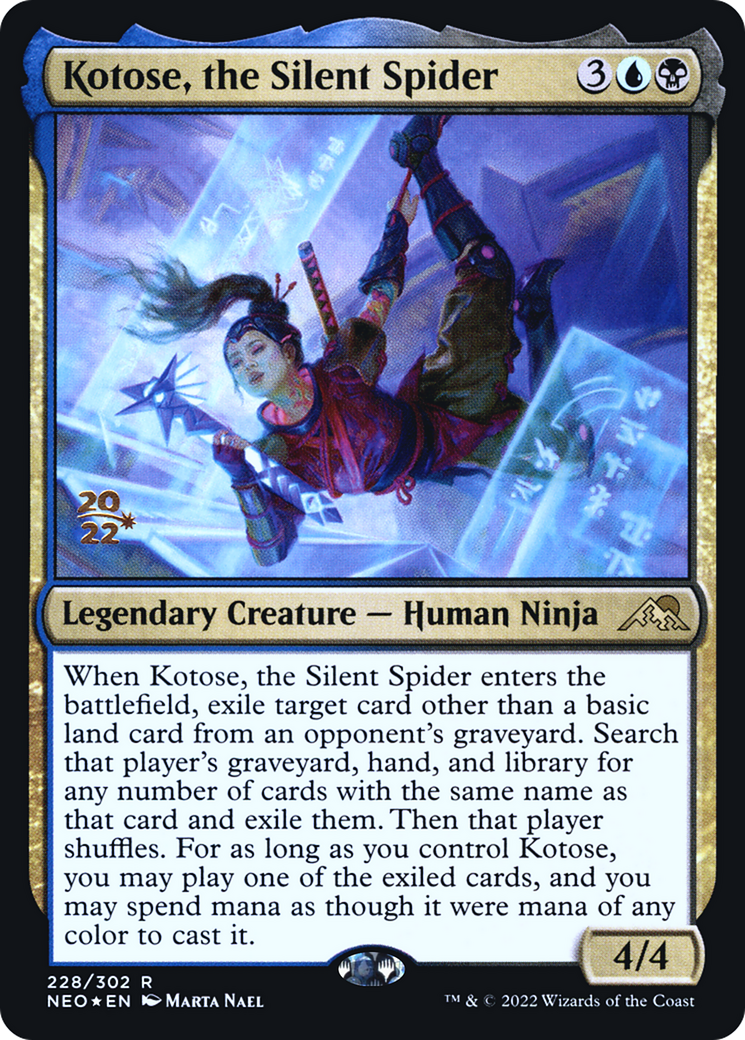 Kotose, the Silent Spider [Kamigawa: Neon Dynasty Prerelease Promos]-1