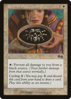 Rune of Protection: Black [Urza's Saga]-1