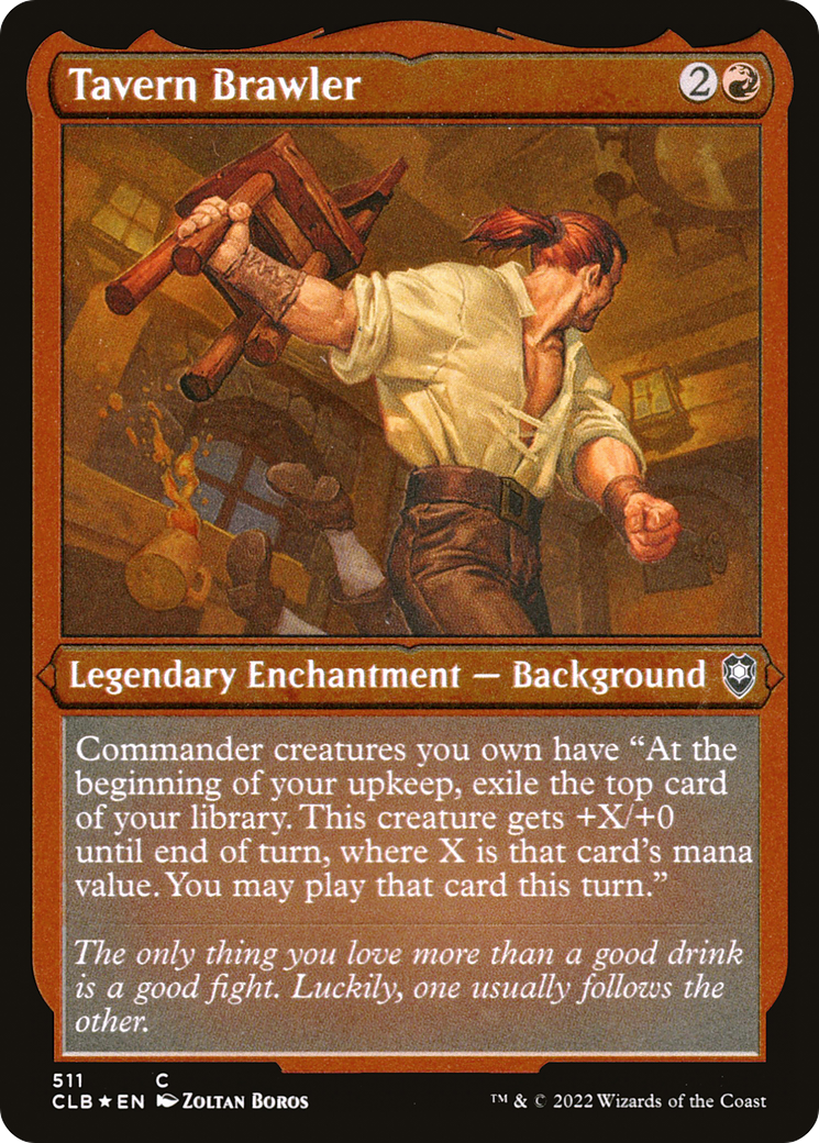 Tavern Brawler (CLB-511) - Commander Legends: Battle for Baldur's Gate Etched Foil-1