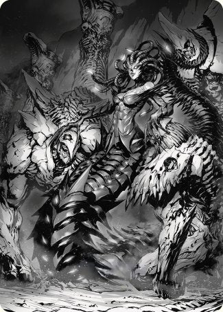 Vraska, Betrayal's Sting Art Card [Phyrexia: All Will Be One Art Series]-1
