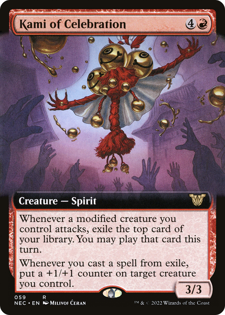 Kami of Celebration (Extended Art) [Kamigawa: Neon Dynasty Commander]-1