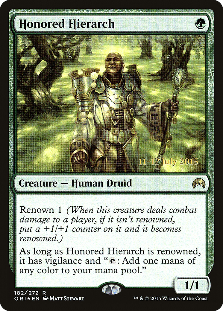 Honored Hierarch [Magic Origins Prerelease Promos]-1
