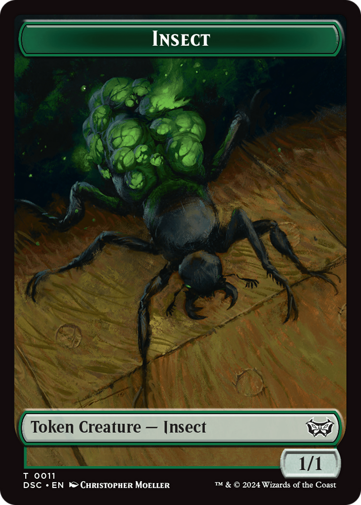 Insect (0011) // Shapeshifter Double-Sided Token [Duskmourn: House of Horror Commander Tokens]-1
