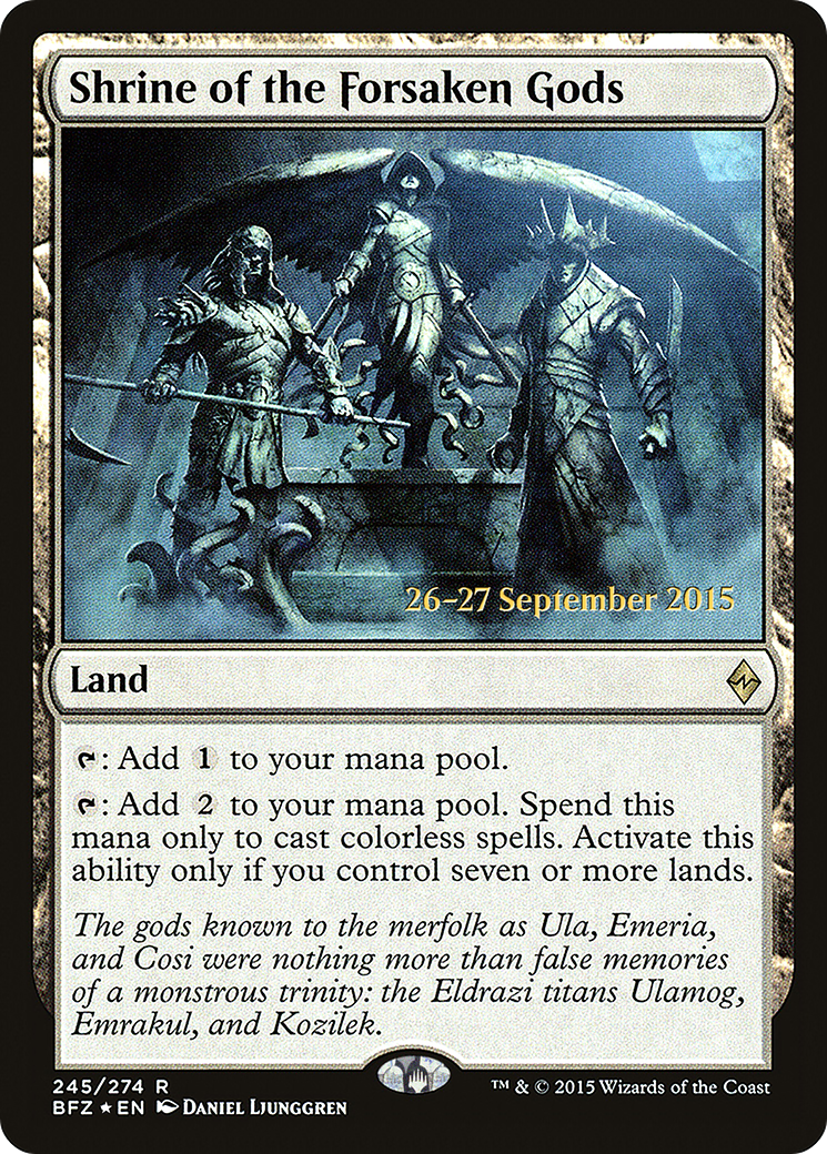 Shrine of the Forsaken Gods [Battle for Zendikar Prerelease Promos]-1