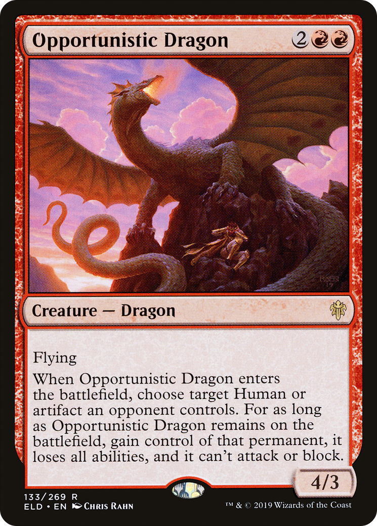 Opportunistic Dragon [Throne of Eldraine]-1