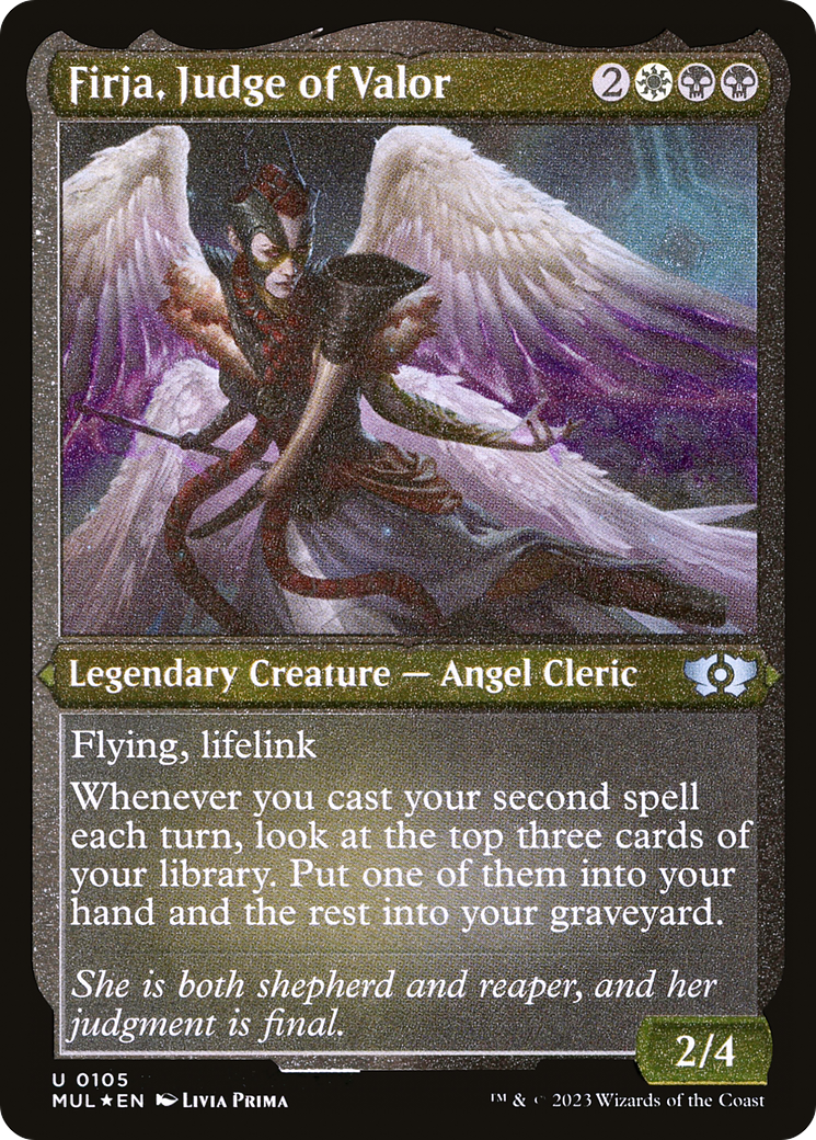 Firja, Judge of Valor (Foil Etched) [Multiverse Legends]-1