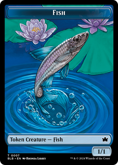 Rabbit // Fish Double-Sided Token [Bloomburrow Tokens]-2