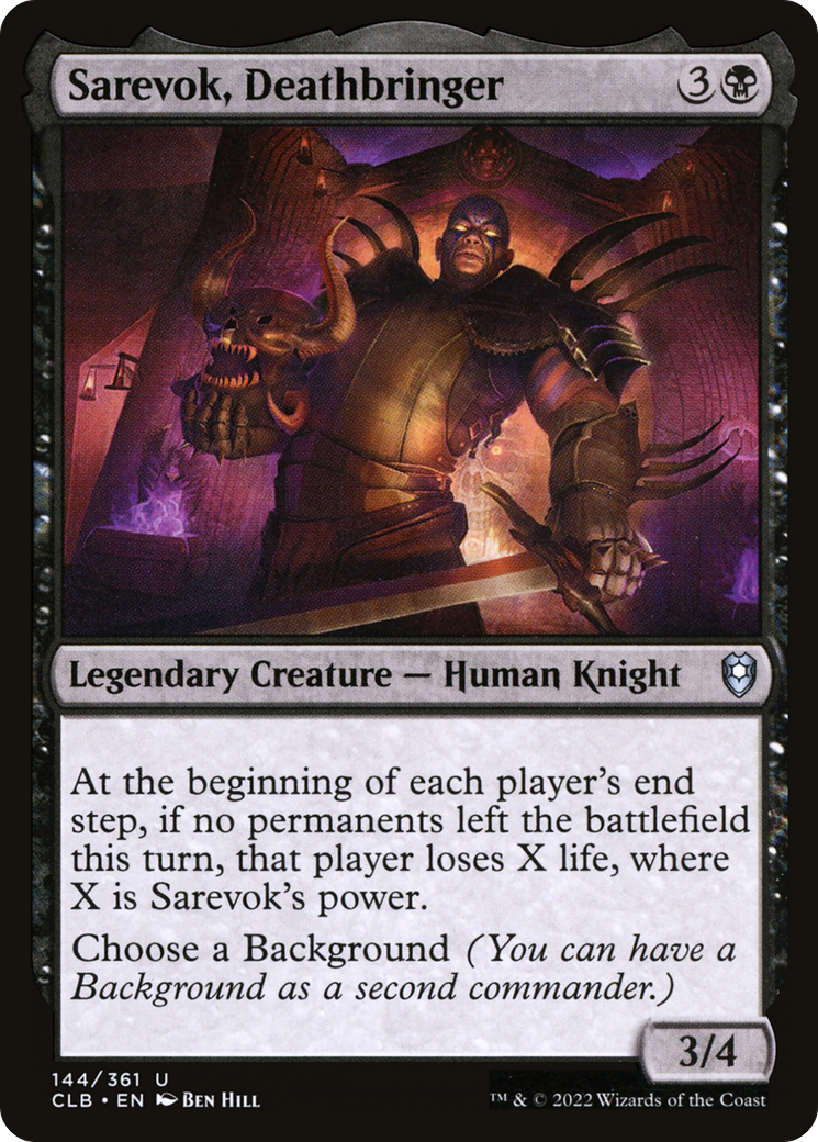 Sarevok, Deathbringer (CLB-144) - Commander Legends: Battle for Baldur's Gate Foil-1
