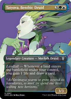 Tatyova, Benthic Druid (Borderless Profile) [Commander Masters]-1