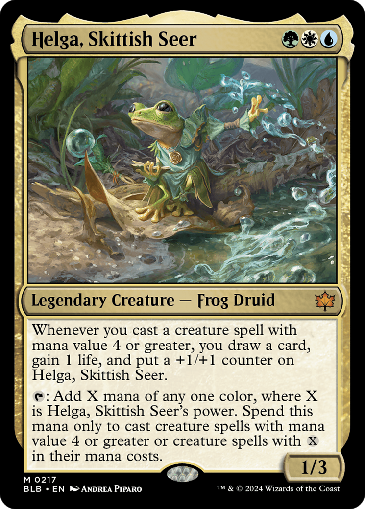Helga, Skittish Seer [Bloomburrow]-1