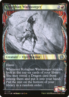 Kolaghan Warmonger (Showcase Halo Foil) [March of the Machine: The Aftermath]-1