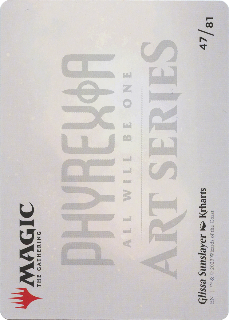 Glissa Sunslayer // Glissa Sunslayer (AONE-047) - Phyrexia: All Will Be One Art Series (Borderless) Foil-2
