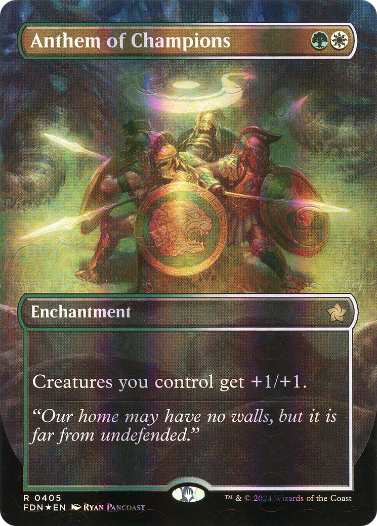 Anthem of Champions (Borderless Mana Foil) [Foundations]-1