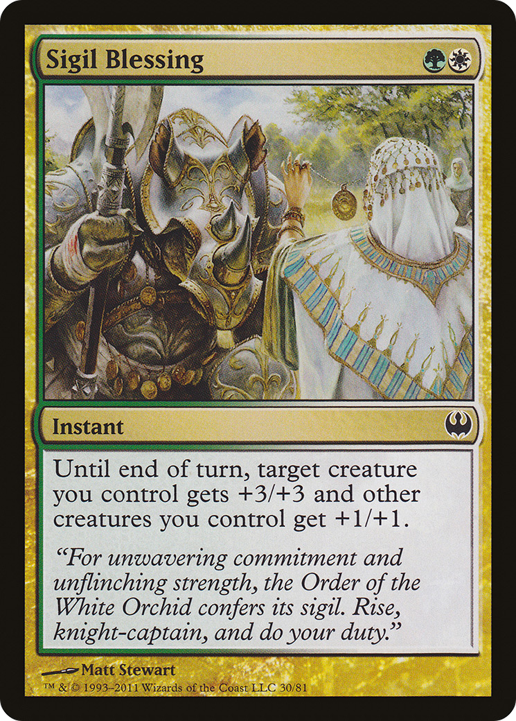 Sigil Blessing [Duel Decks: Knights vs. Dragons]-1